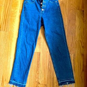 Express High Waist Capri Mom Jean